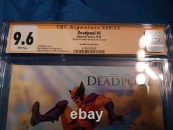 Cgc 9.6 Ss. Deadpool #4 2024 Signed By Mark Brooks Signature Series