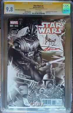 Cgc 9.8 Star Wars #1 3/2015 Mike Deodato Jr. Double Signed