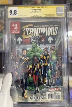 Champions #1 CGC 9.8 Signature Series Humberto Ramos Signed Marvel 2016