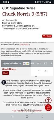 Chuck Norris Karate Kommandos #3 Marvel Comics Cgc 9.2 Signature Series