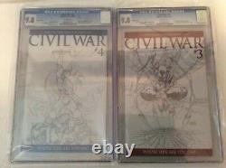 Civil War Sketch CGC 9.8 #1-#7 Series Grades & Stan Lee Signed / Signatures