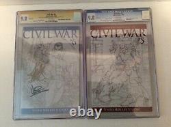 Civil War Sketch CGC 9.8 #1-#7 Series Grades & Stan Lee Signed / Signatures