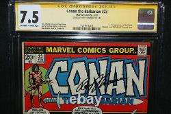 Conan the Barbarian #23 Roy Thomas 1st Red Sonja CGC Signature Series 7.5 1973