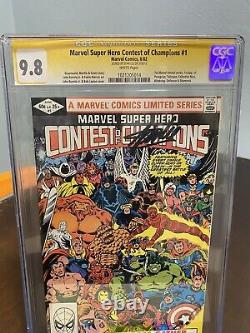 Contest of Champions 1 CGC 9.8 SS Signature Series signed Stan Lee WHITE PAGES