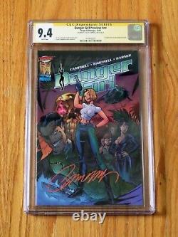 DANGER GIRL PREVIEW CGC SS 9.4 Signature Series signed J Scott Campbell