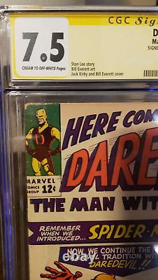 DAREDEVIL #1 CGC 7.5! Signature Series STAN LEE! 1964 First App of Matt Murdock