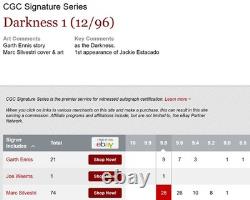 DARKNESS #1 CGC SS 9.8 NM/M 1996 Signature Series signed Marc Silvestri POP 28