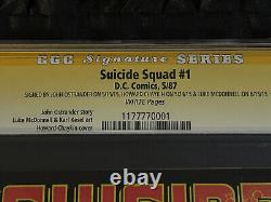 DC 1987 Suicide Squad #1 CGC 9.6 NM+ Ostrander, Chaykin & McDonnell SIGNED x3