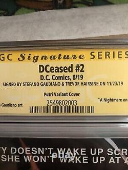 DCeased #2 CGC SS 9.6 Signature Series Elm St Variant Hairsine Gaudiano