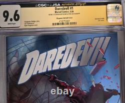 Daredevil #1 Cgc 9.6 Ss Signed Ryan Stegman Foil Variant Cover Very Rare