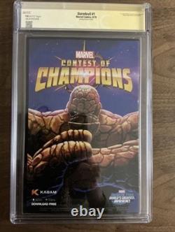 Daredevil 1 Cgc Signature Series S 9.6 Scottie Young Signed