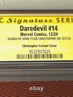 Daredevil #14 (2024) CGC 9.8 Signature Series JT Christopher Signed
