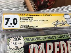 Daredevil #158 Marvel Comic Book, CGC 7.0 Stan Lee Signature Series 1st Miller