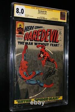 Daredevil 16 CGC 8.0 WHITE PAGES Stan Lee Signature Series