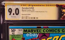 Daredevil #169 -3/81-signature Series Signed Klaus Janson & Frank Miller Cgc 9.0