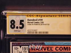 Daredevil #191 2/83 Cgc Signature Series Signed By Frank Miller Cgc 8.5