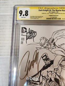 Dark Knight III Master Race 1 CGC 9.8 Signature Series Campbell + Kubert DC 2016