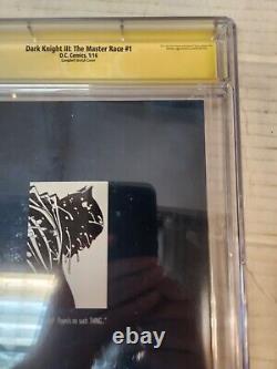 Dark Knight III Master Race 1 CGC 9.8 Signature Series Campbell + Kubert DC 2016