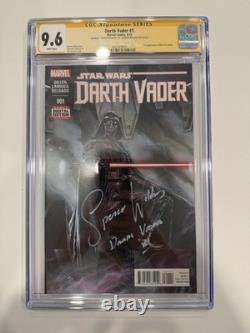 Darth Vader Director's Cut 1 CGC SS JSA 9.6 WH Signed by Spencer Wilding