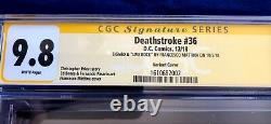 Deathstroke #36 Mattina Variant CGC Signature Series 9.8 Signed at NYCC