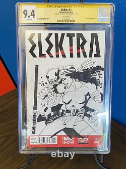 FRANK MILLER ORIGINAL CGC Signature Series Daredevil AND Elektra Sketch Cover