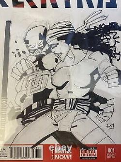 FRANK MILLER ORIGINAL CGC Signature Series Daredevil AND Elektra Sketch Cover