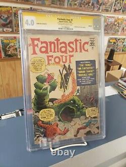 Fantastic Four #1 Golden Record Reprint. Cgc 4.0 Signature Series Stan Lee