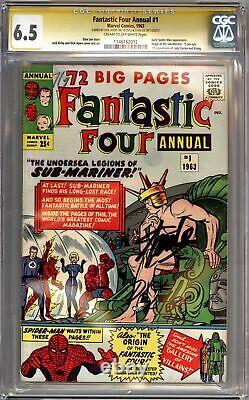 Fantastic Four Annual #1 Cgc 6.5 Signature Series Signed Stan Lee Dick Ayers