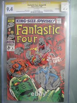 Fantastic Four Annual #6 CGC 9.4 SS Signed Stan Lee & Sinnott 1st Annihilus