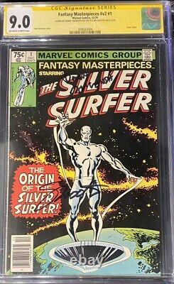 Fantasy Masterpieces #1 Silver Surfer Newsstand CGC 9.0 Signed Shooter Fingeroth
