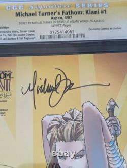 Fathom Kiani #1 CGC 9.8 Signature Series Michael Turner Signed ECCC 2006