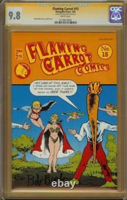 Flaming Carrot #15 CGC 9.8 Signature Series Signed BOB BURDEN