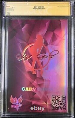 Garv's Girls #1B by Keith Garvey Naughty Summer CGC Signature Series Foil 9.8