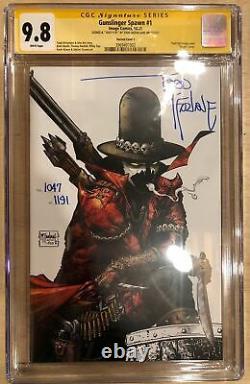 Gunslinger Spawn #1 Cgc Ss 9.8 1250 Blue Ink Mcfarlane Signature Series Signed