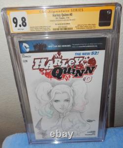 HARLEY QUINN #0 CGC Signature Series 9.8 DC Comics Signed & Sketch by Sajad Shah