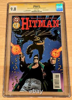 Hitman #1 Cgc 9.8 Ss Garth Ennis Gold Ink Signature DC Comics 1996