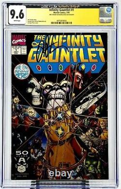 INFINITY GAUNTLET #1 CGC 9.6 JSA SIGNATURE SERIES JIM STARLIN Signed JUST GRADED