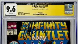 INFINITY GAUNTLET #1 CGC 9.6 JSA SIGNATURE SERIES JIM STARLIN Signed JUST GRADED
