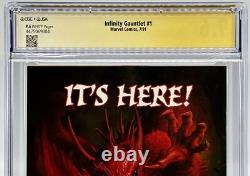 INFINITY GAUNTLET #1 CGC 9.6 JSA SIGNATURE SERIES JIM STARLIN Signed JUST GRADED