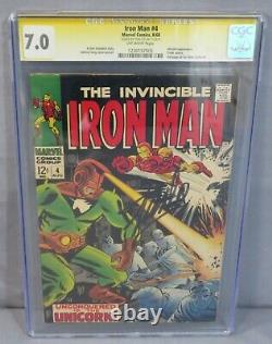 IRON MAN #4 (Stan Lee Signed) CGC 7.0 FN/VF Signature Series Marvel Comics 1968
