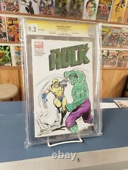Incredible Hulk #1 Cgc 9.2 Signature Series Sketchcover By Herb Trimpe