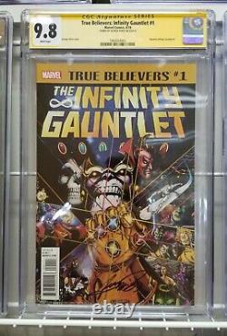 Infinity Gauntlet #1 True Believers Cgc 9.8 Signature Series George Perez Signed