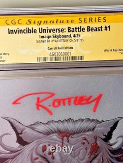 Invincible Universe Battle Beast #1 CGC 9.9 Signature Series SS R Ottley