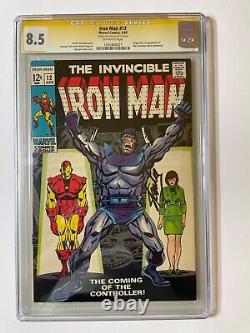 Iron Man #12 Cgc 8.5 Stan Lee Signature Series 1st Appearance Of The Controller