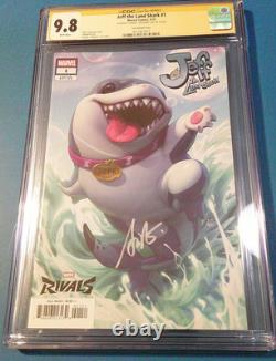 Jeff the Landshark #1 Artgerm Lau Variant Signature series CGC 9.8 NM/M Gem Wow