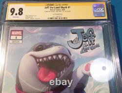 Jeff the Landshark #1 Artgerm Lau Variant Signature series CGC 9.8 NM/M Gem Wow