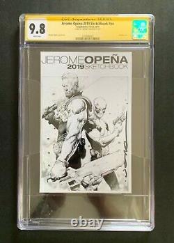 Jerome Opena 2019 Sketchbook Signed Cgc Signature Series 9.8 Deadpool Cable