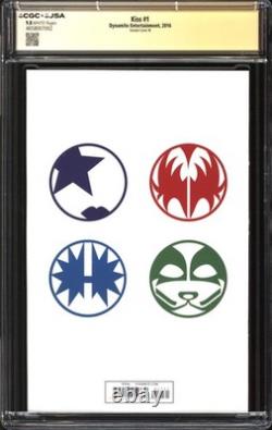 KISS (2016) #1 Variant Cover M CGC x JSA Signature Series 9.8 NM/MT Signed Gene