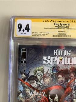 King Spawn #1 CGC 9.4 Signature Series Adelso Corona & Brett Booth Image Comics