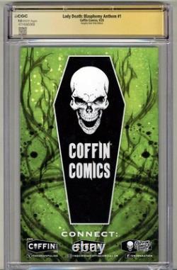 Lady Death Blasphemy Anthem #1 Cgc 9.8 Ss Signed Dawn Mcteigue Brian Pulido Pop1